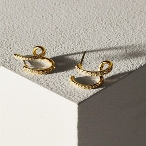Madewell demi fine pav eacute double hoop earrings